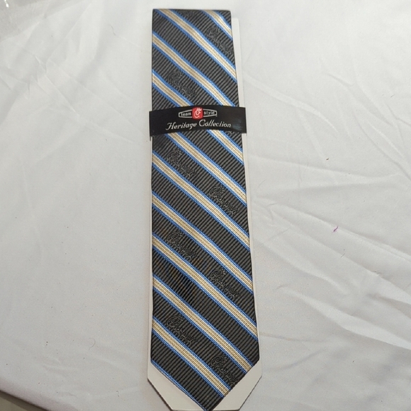 CHICK FIL A Black and Blue Striped Tie.. Amazing!! Eat More Chicken!! Amazing.. - Picture 2 of 12